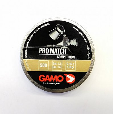 Diabolky Gamo Pro Match 4,5mm 500 ks plechová dóza -  Diabolky a bombičky