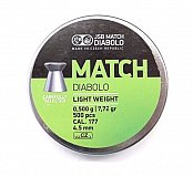 Diabolo JSB Match Light Weight 4,5mm 0,500g 500 ks -  Ráže 4,5mm