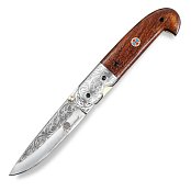 Nůž Dellinger D2 Kizama Rose Wood, PMX Handmade - Zavírací