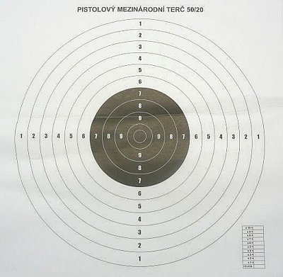 Mezinárodní pistolový terč 50/20 -  Terče