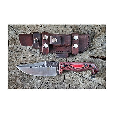 Nůž Dellinger D2 Escape - Red PMX Handmade -  Pevné a mačety
