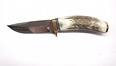 Nůž lovecký s parohovou rukojetí 11 cm -  Pevné a mačety