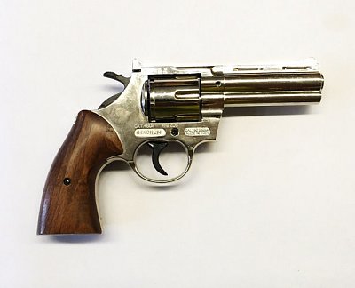 Plynový revolver Bruni Magnum 380 Python nikl cal. 9mm -  Plynové revolvery