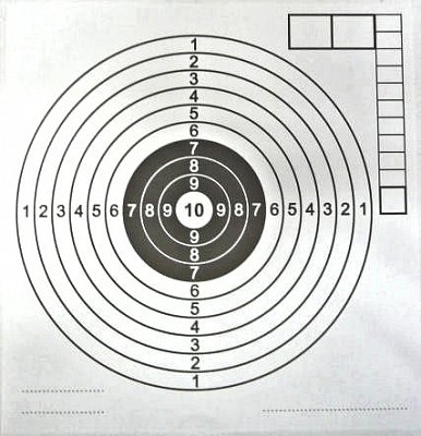 Terč vzduchovka papír 100 ks -  Terče