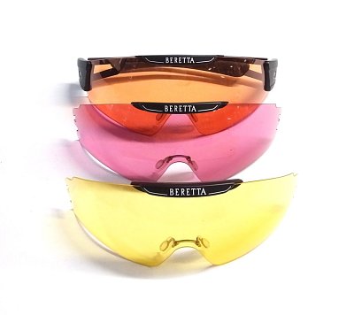 Brýle střelecké BERETTA 3 ks skel