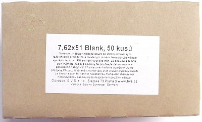 Náboj DAG .308Win. BLANK 50ks -  Náboje