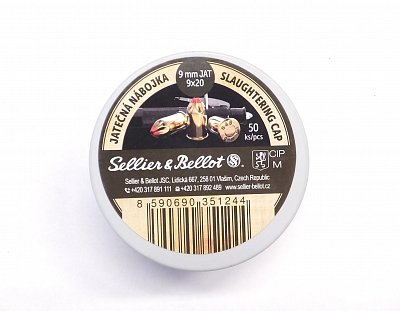 Náboj S&B 9mm Jatečná 50 ks -  Náboje
